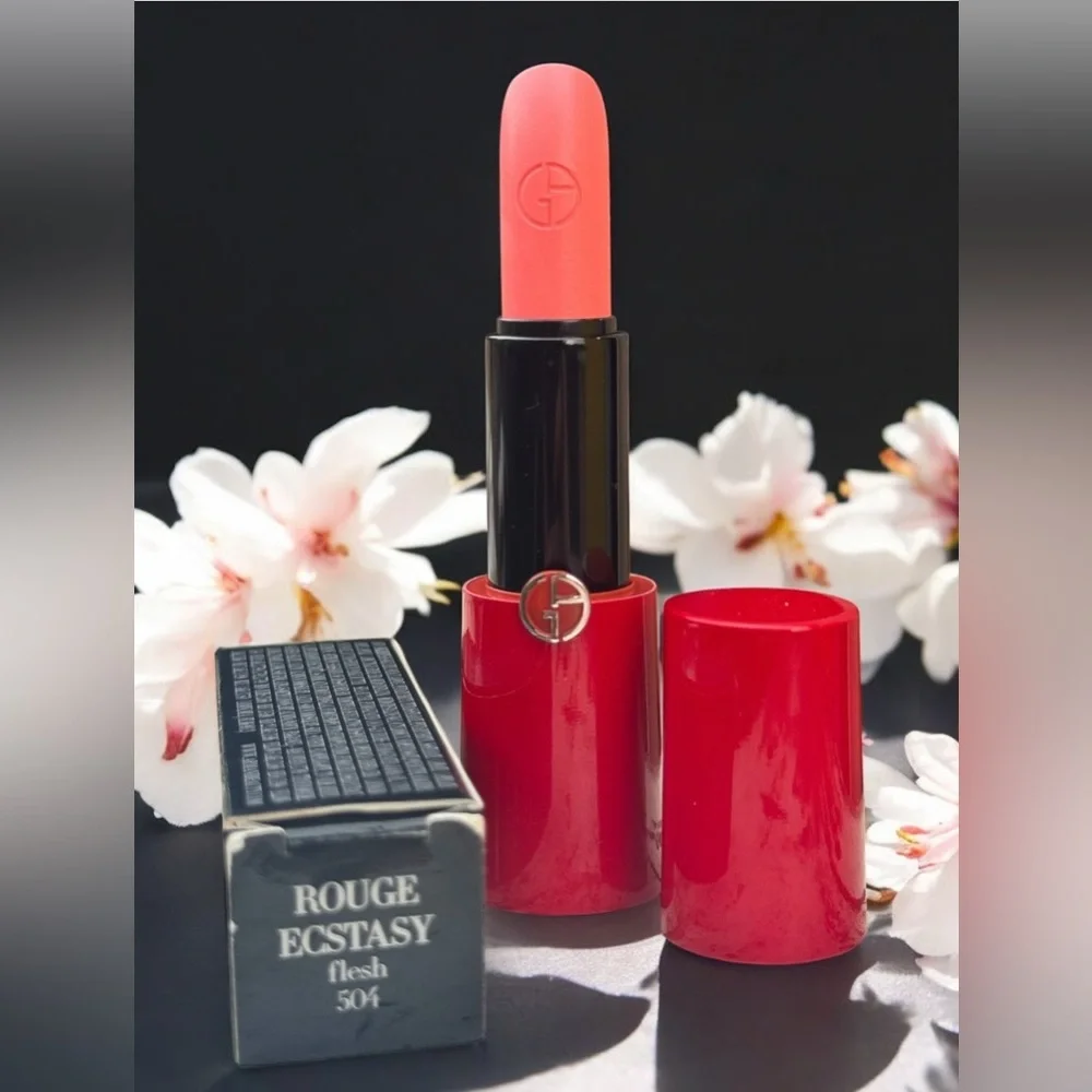 Giorgio Armani 504 Flesh Rouge Ecstasy Lipstick. NEW IN BOX.